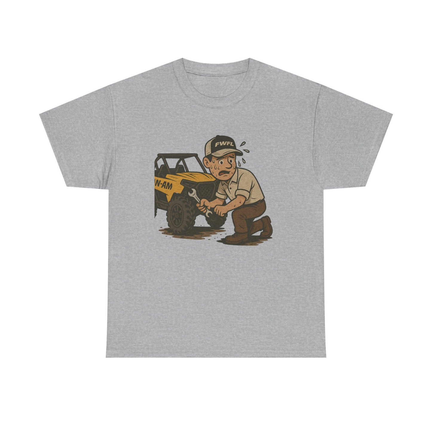 Guy Working Hard - T - Shirt