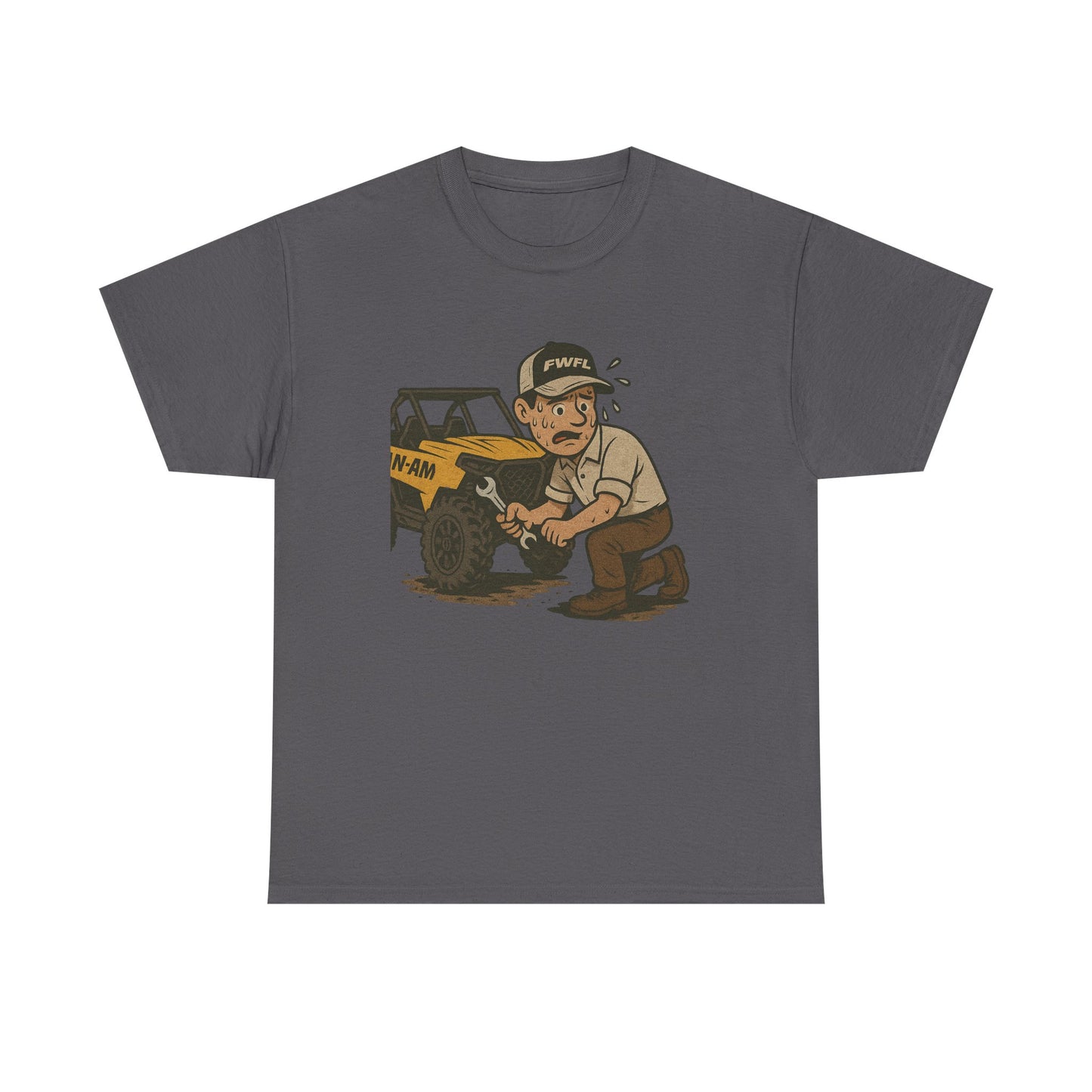Guy Working Hard - T - Shirt