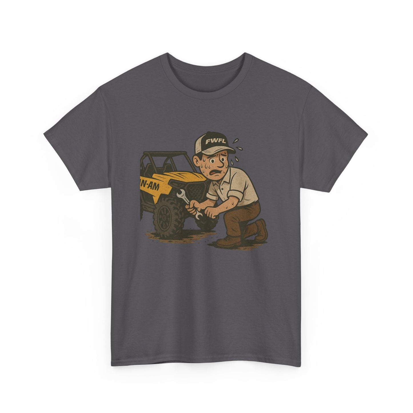 Guy Working Hard - T - Shirt