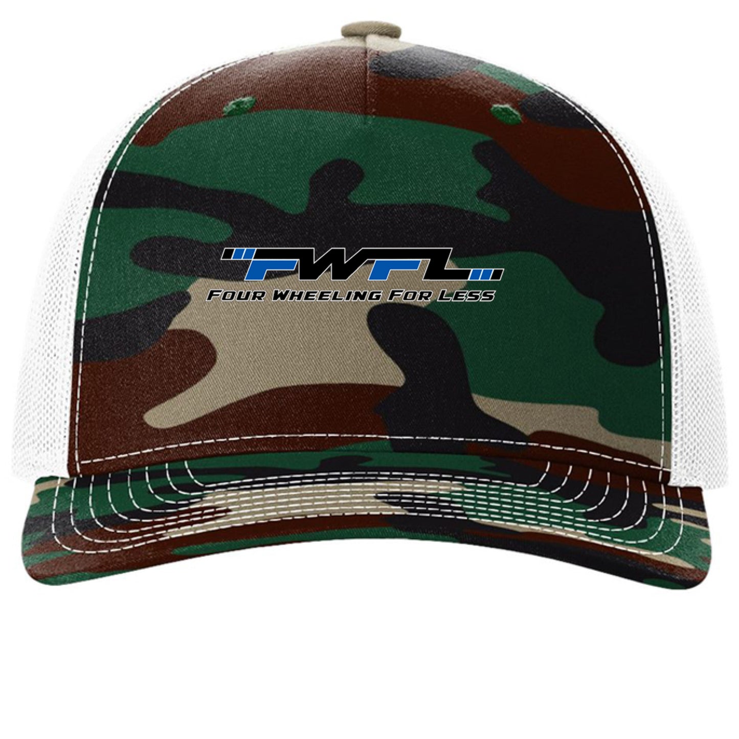 Green Camo/ White - FRONT