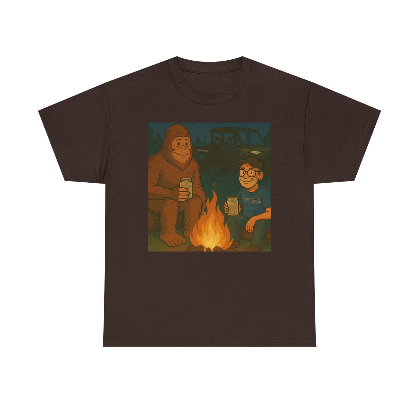 Sasquatch Camp Fire - T-Shirt