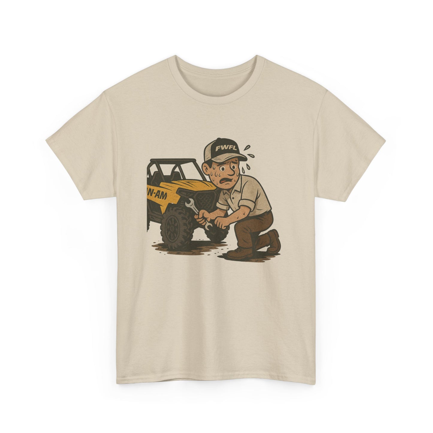 Guy Working Hard - T - Shirt