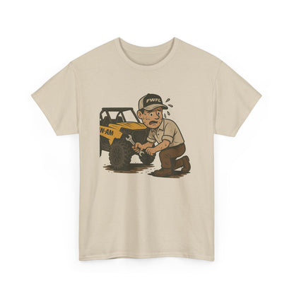 Guy Working Hard - T - Shirt