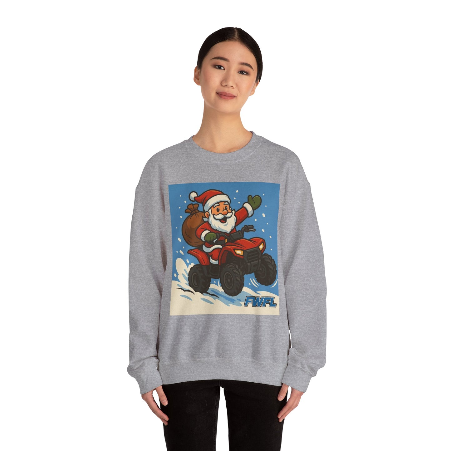 FWFL - Santa on ATV Crewneck Sweatshirt