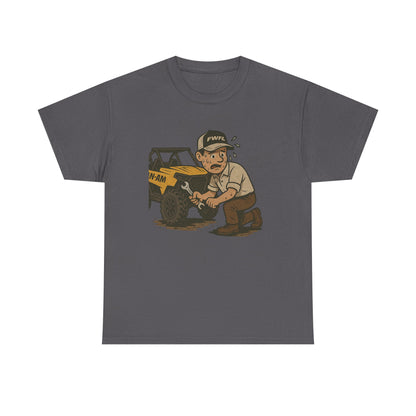Guy Working Hard - T - Shirt