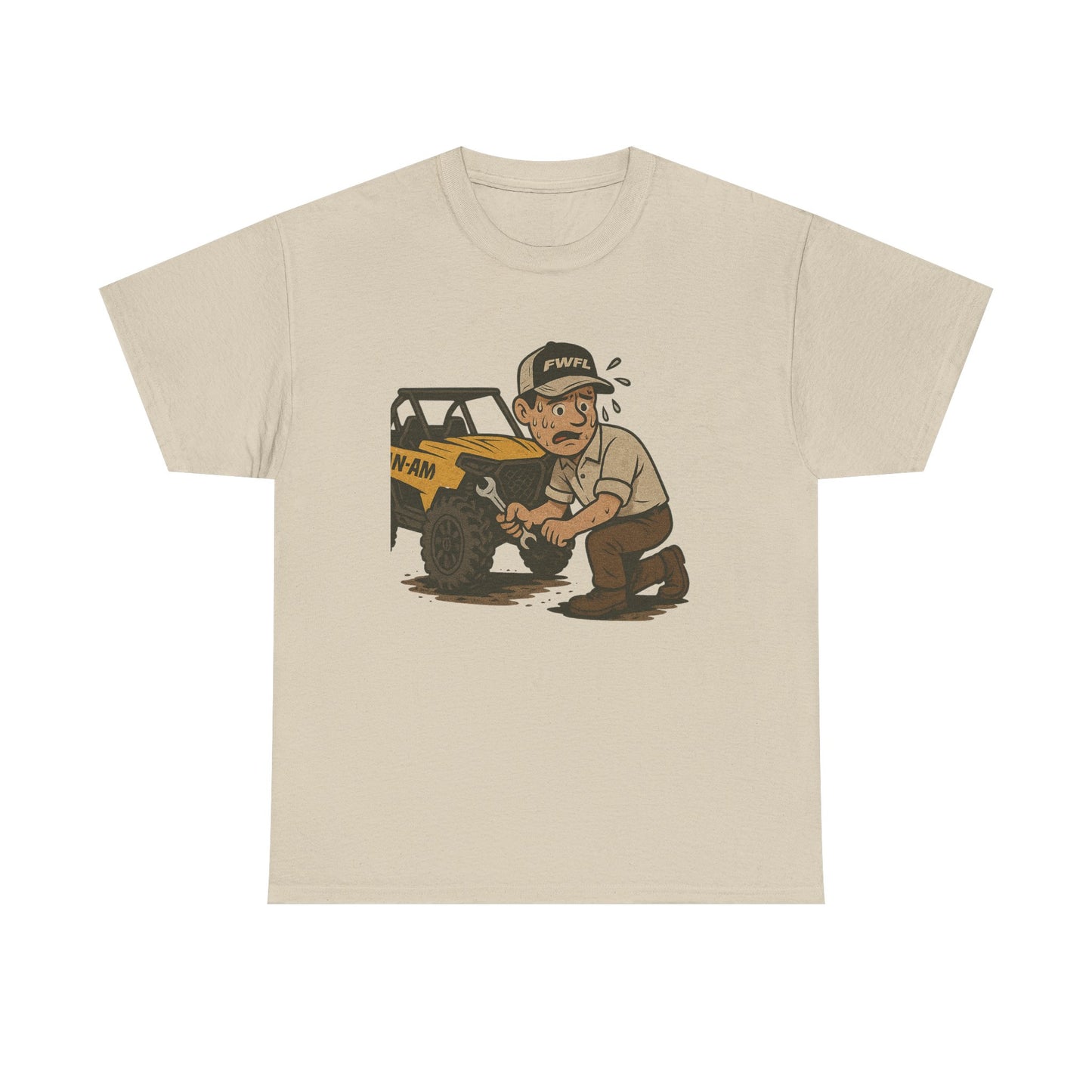 Guy Working Hard - T - Shirt
