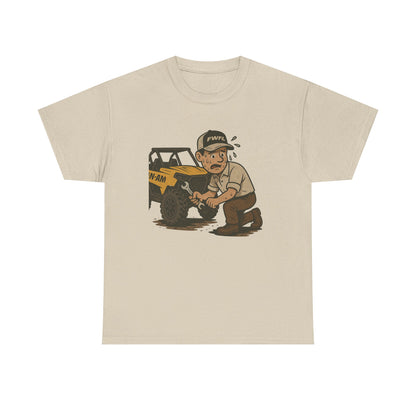 Guy Working Hard - T - Shirt