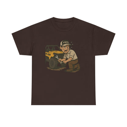 Guy Working Hard - T - Shirt